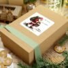 4-inch Sticker for Canning & Packaged Gifts - Santa with Oregon Blackberries