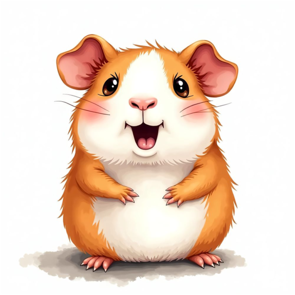Adorable Guinea Pig Print - 12x12 Inches Of Cuteness