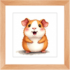 Cute Guinea Pig Smiling Framed Print #1