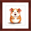 Cute Guinea Pig Smiling Framed Print #1