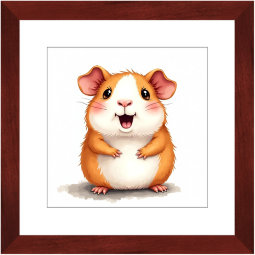 Cute Guinea Pig Smiling Framed Print #1