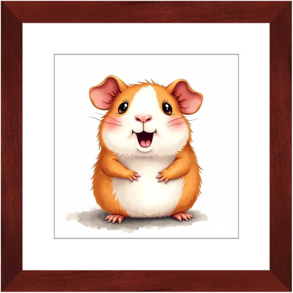 Cute Guinea Pig Smiling Framed Print #1