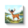 Dapper Boyish Deer Canvas Art