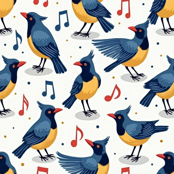 Colorful Blue Jay Songbirds