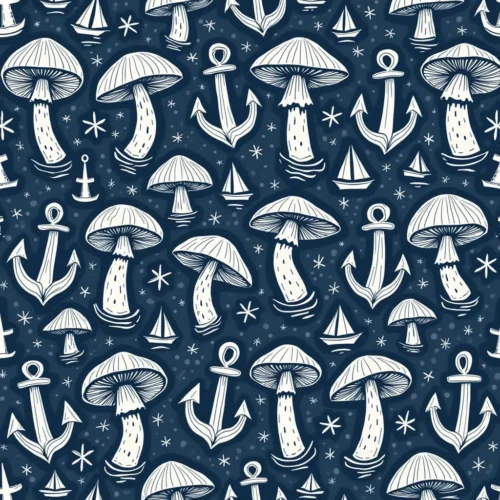 Coastal Mushroom Pattern