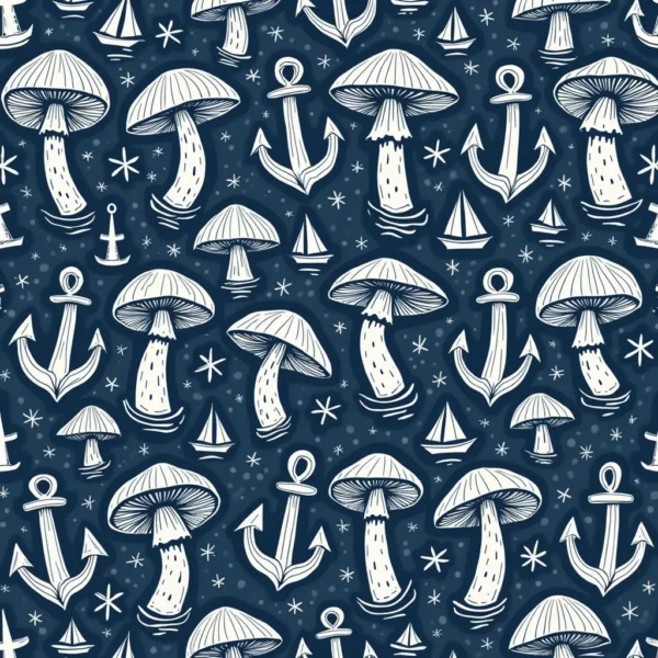 Coastal Mushroom Pattern