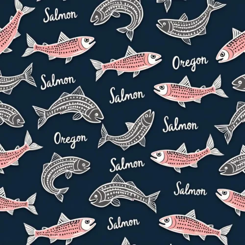 Stylish Oregon Salmon Pattern