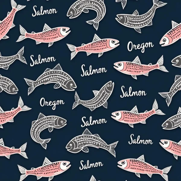 Stylish Oregon Salmon Pattern